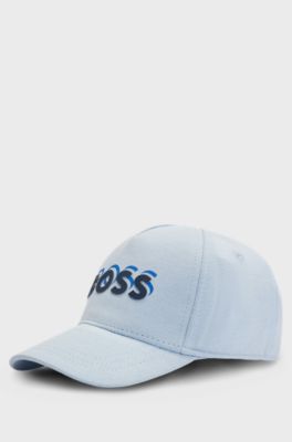 Kids' denim cap with logo print, Light Blue