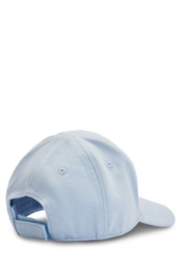 Cappellino per bambini in denim con logo stampato, Celeste