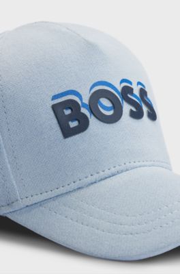 Kids' denim cap with logo print, Light Blue