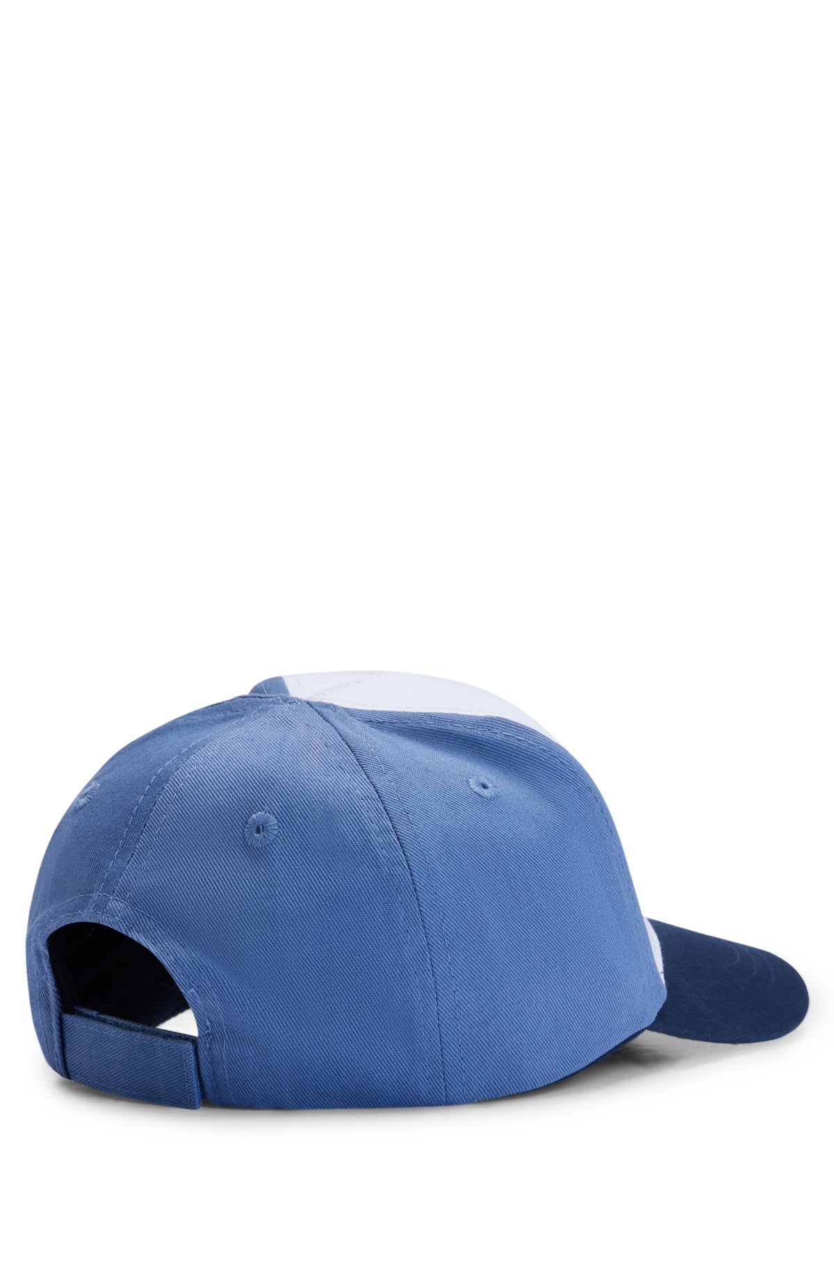 Kids' cap in cotton twill with logo print, White