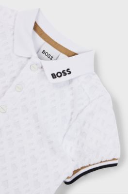 Gift-boxed polo shirt and shorts set for babies, Patterned