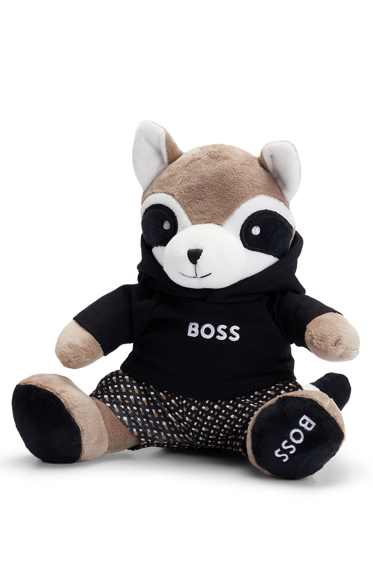 Baby red-panda toy in faux fur, Brown
