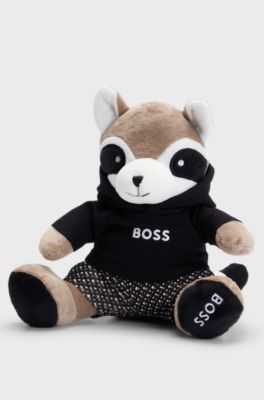 R&oslash;d panda-leget&oslash;j til babyer i imiteret pels, Brun