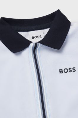 Gift-boxed velvet sleepsuit for babies, Light Blue