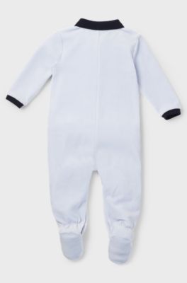 Geschenk-Set mit Samt-Pyjama f&uuml;r Babys, Hellblau