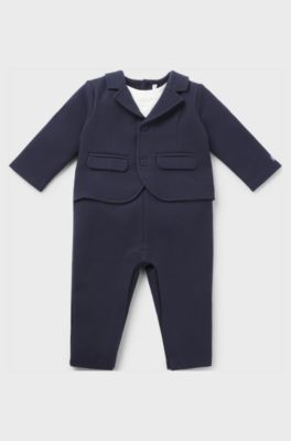Gift-boxed suit-style three-in-one for babies, Dark Blue