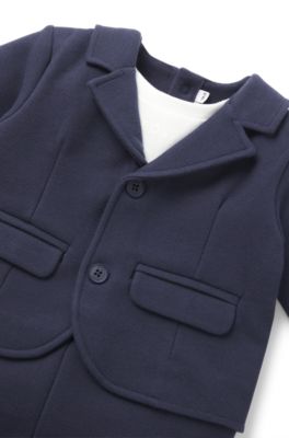 Gift-boxed suit-style three-in-one for babies, Dark Blue