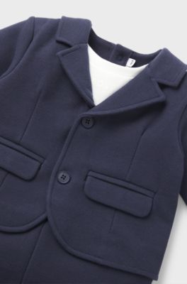 Gift-boxed suit-style three-in-one for babies, Dark Blue