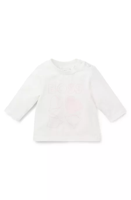 T-shirt en coton stretch à logo artistique pour bébé