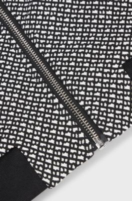 Cardigan per bambini con zip e parte anteriore con monogrammi, A disegni