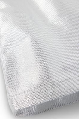 Kids' metallic-effect skirt with elasticated waistband, Silver