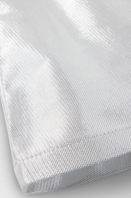 Kids' metallic-effect skirt with elasticated waistband, Silver