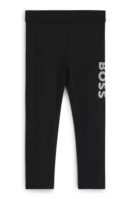 Legging avec logo vertical argenté pour enfant
