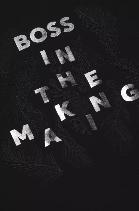 Robe sweat à capuche en coton stretch à imprimé emblématique pour enfant