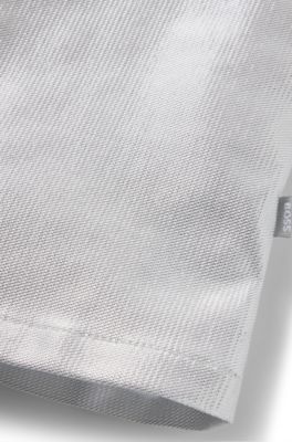 T-shirtjurk voor kinderen met metallic effect en logoprint, Zilver