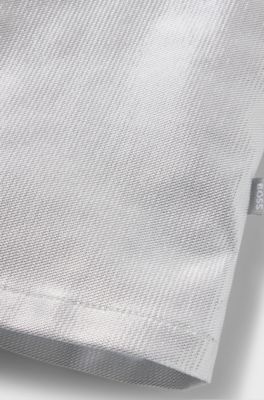 Vestito stile T-shirt da bambina effetto metallizzato con logo stampato, Argento