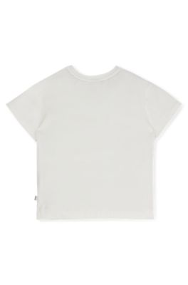 Kids' T-shirt in stretch cotton with Double B monogram, White