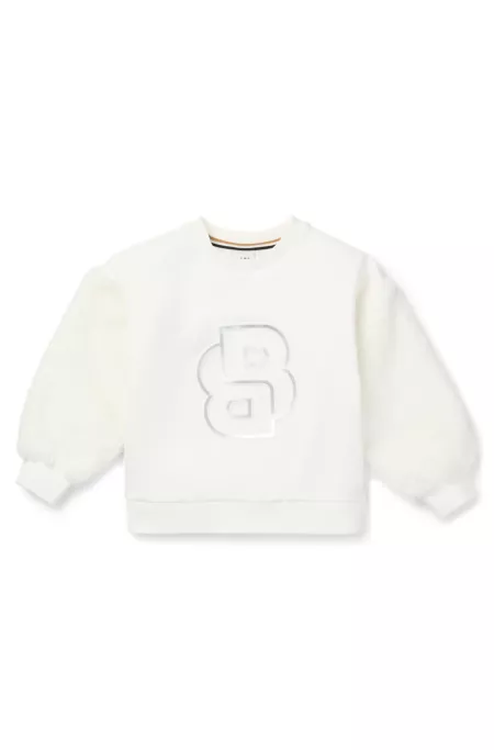 Sweat avec monogramme Double B à effet métallique pour enfant
