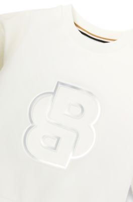 Sweat avec monogramme Double&nbsp;B &agrave; effet m&eacute;tallique pour enfant, Blanc