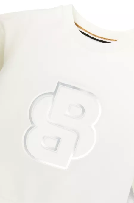 Sweat avec monogramme Double B à effet métallique pour enfant