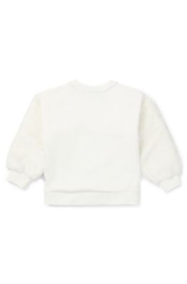 Sweat avec monogramme Double&nbsp;B &agrave; effet m&eacute;tallique pour enfant, Blanc