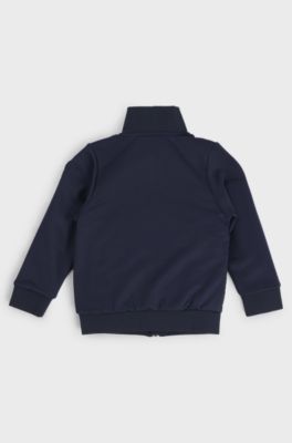 Kids' zip-up jacket with Double B monogram, Dark Blue