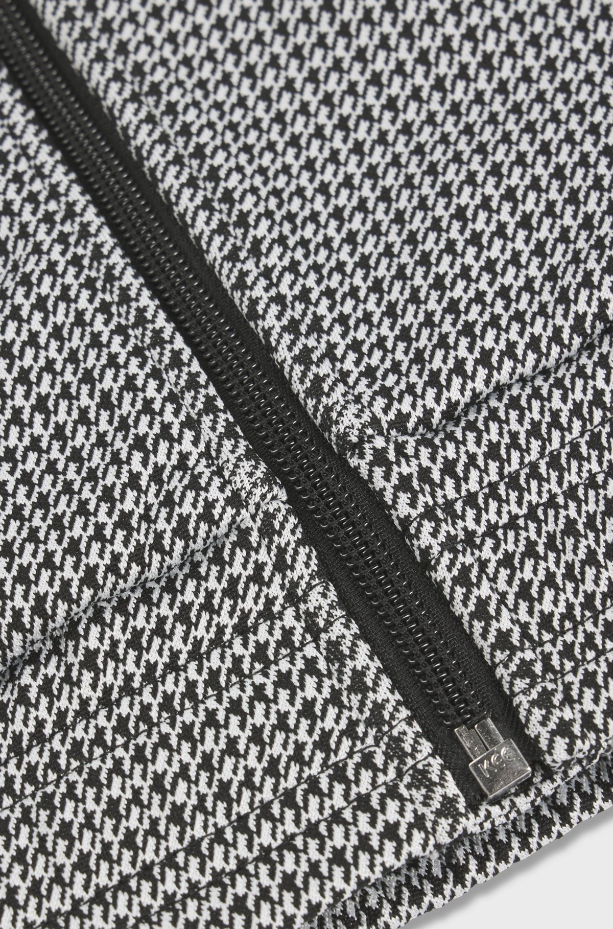 BOSS - Kids' zip-up jacket with houndstooth pattern and logo BOSS - Kids' zip-up jacket with houndstooth pattern and logo