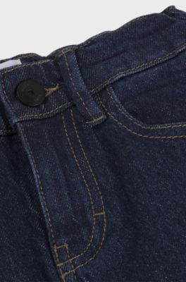 Kids' slim-fit jeans with Double B monogram rivet, Dark Blue