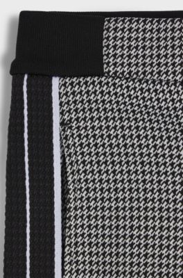 Regular-Fit Kids-Jogginghose mit Hahnentritt-Muster, Gemustert