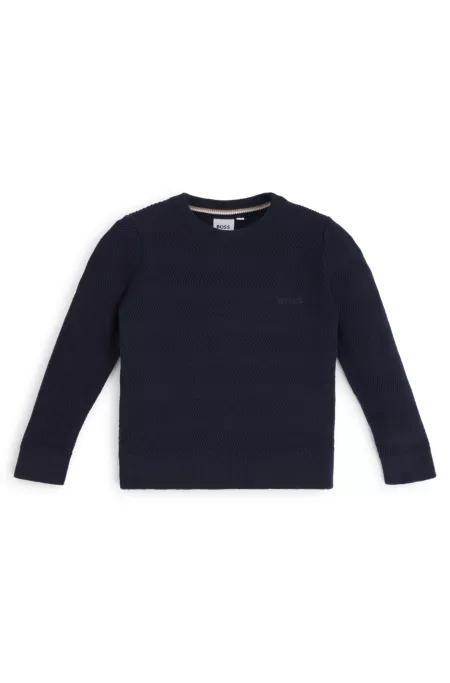 Jersey de algodón para niños con dibujo de punto de jacquard