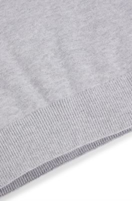 Kids' sweater in cotton with new-season logo, Light Grey