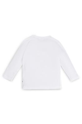 Kids' long-sleeved T-shirt with new-season artwork, White