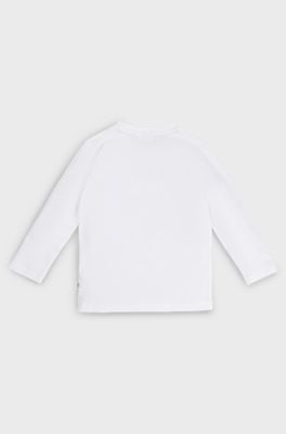 Kids' long-sleeved T-shirt with new-season artwork, White