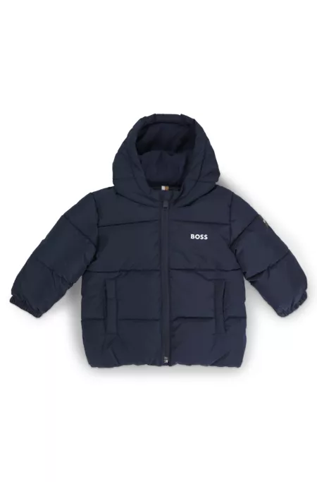 Veste matelassée déperlante avec logo imprimé pour enfant