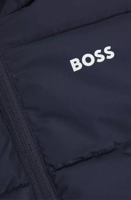 Veste matelassée déperlante avec logo imprimé pour enfant