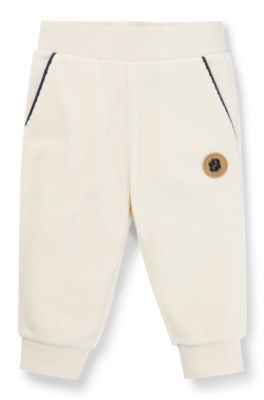 Kids' cotton-blend tracksuit bottoms with Double B monogram, Light Beige
