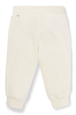 Kids' cotton-blend tracksuit bottoms with Double B monogram, Light Beige