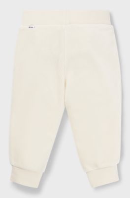 Kids' cotton-blend tracksuit bottoms with Double B monogram, Light Beige