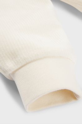 Pantaloni della tuta per bambini in misto cotone con monogramma Double B, Beige chiaro