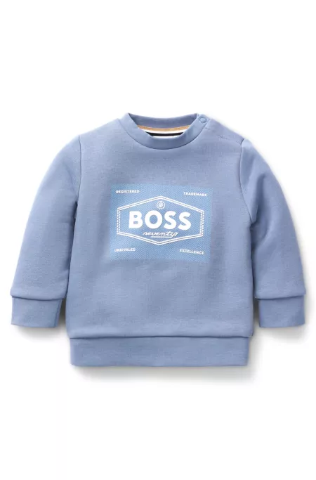 Sweat en polaire de coton mélangé avec logo artistique pour enfant