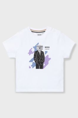 Kids' T-shirt in cotton with new-season artwork, White