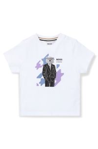 Kids' T-shirt in cotton with new-season artwork, White