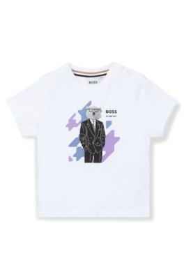 T-shirt en coton avec motif artistique de la nouvelle saison pour enfant