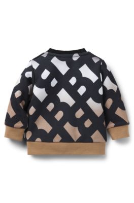 키즈 데그라데 모노그램 코튼 블렌드 플리스 스웨트셔츠, 패턴