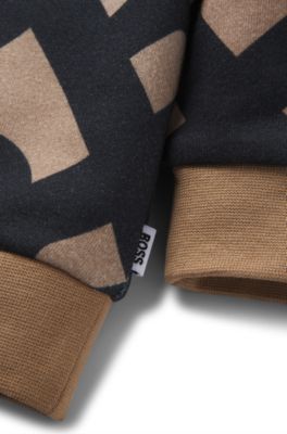 키즈 데그라데 모노그램 코튼 블렌드 플리스 스웨트셔츠, 패턴