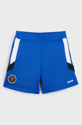 Kindershort met kenmerkende details, Blauw