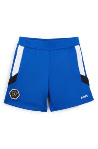 Kindershort met kenmerkende details, Blauw
