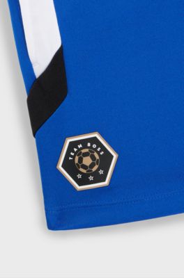 Barnshorts med stils&auml;kra detaljer , Bl&aring;