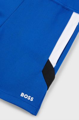 Kindershort met kenmerkende details, Blauw