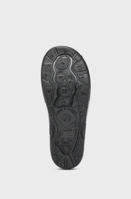 Kids' rain boots with signature-stripe logo label, Black